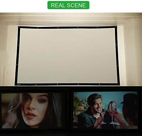 LDCHNH 16: 9 tela dobrável de 120 polegadas Tela de projeção PVC Fabric Screen para educação Cinema