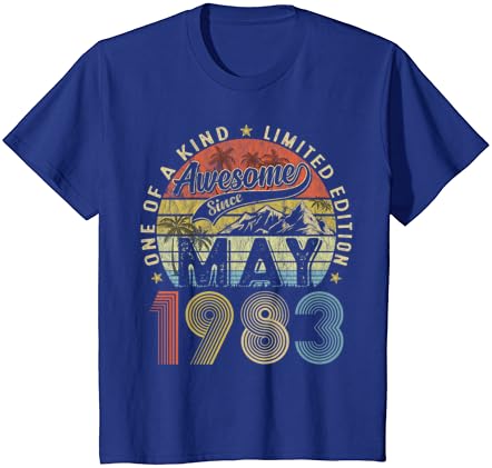 Incrível desde maio de 1983 Vintage 40th Birthday Gifts for Women T-Shirt