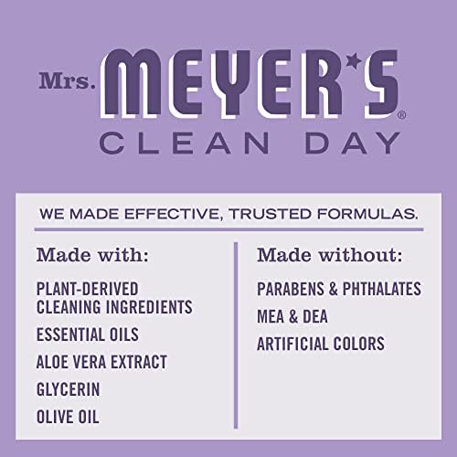 Sra. Meyer's Hand Soap, feito com óleos essenciais, fórmula biodegradável, lilás, 12,5 fl. oz