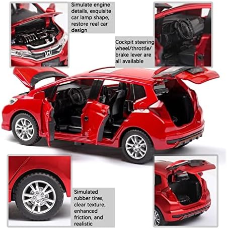 Modelo de carro em escala para Honda Fit Diecast Cars Alloy Modelo de escala em miniatura veículos