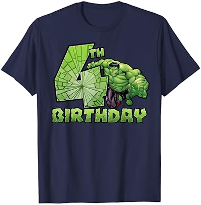 Marvel Vingadores Hulk Smash 4th Birthday T-shirt