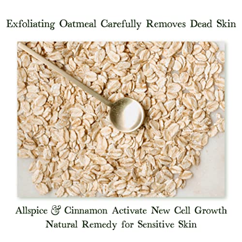 Barra de sabão de aveia adk - sabão natural para eczema e pele sensível com canela e pimenta da fazenda