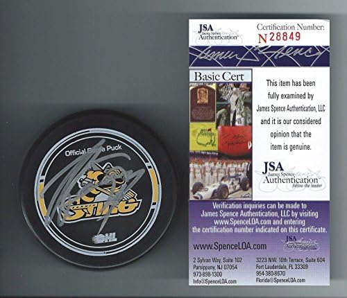 Steven Stamkos assinou Sarnia Sting Game Official Puck JSA Authenticed - Autographed NHL Pucks