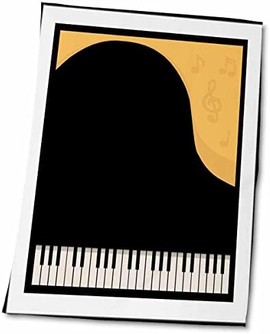 Música Florene 3drose - piano preto de cima - toalhas