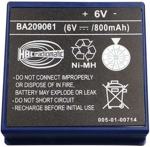NOOKK 4PCS HBC BA209061 Bateria Ni-MH Battery BA209061 6V 800mAH Bateria de controle remoto