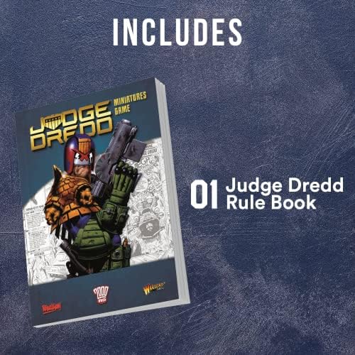 Wargames entregou o juiz Dredd: livro de regras para miniaturas de comprimido de 28 mm de cyberpunk
