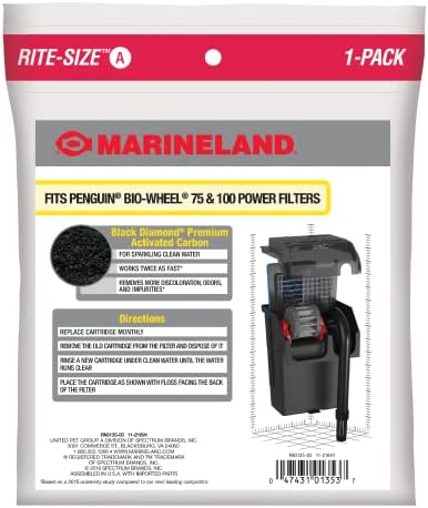 Marineland Penguin Power Filter Cartidge Rite -Size B, 1 contagem, cartucho de substituição para filtração
