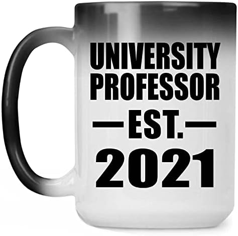 Projeta o professor universitário estabelecido est. 2021, 15 onças de coragem de cor de cor de caneca