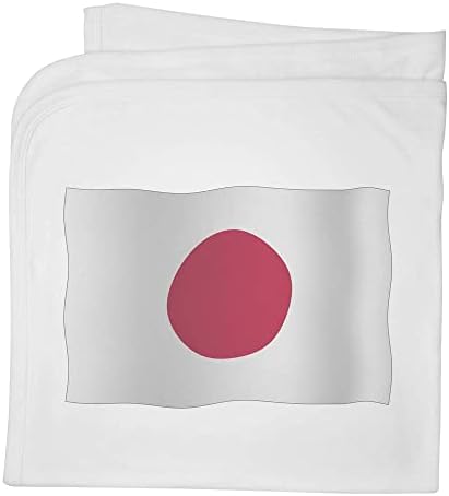 Azeeda 'agitando bandeira japonesa' cobertor/xale de algodão