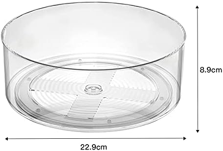 2 PCs 9 polegadas redondo Susans preguiçosas - G.A HomeFavor Clear Rotative Turktable 360 ​​° Bincos de recipientes