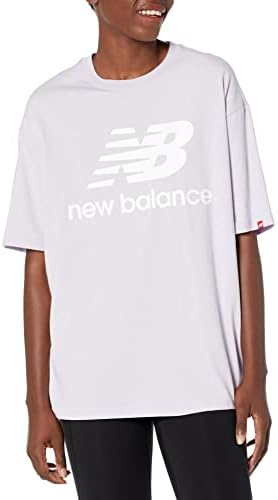 New Balance Women's NB Essentials empilhados logotipo de manga curta 20