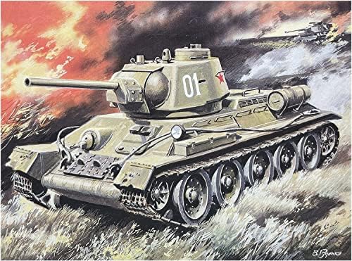 UNI-Model UUU72326 1/72 Tanque Soviético do Exército T-34/76, modelo de 1943, equipamento de