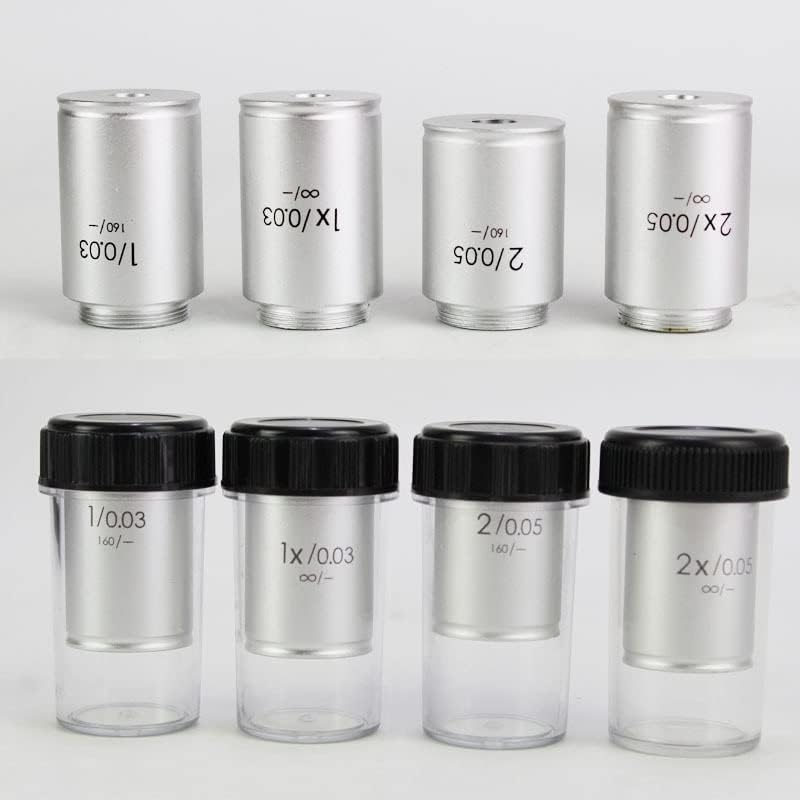 Acessórios para microscópio 1pc 195 1x/2x ampliação infinita lente objetiva achromática 23,2 mm consumíveis
