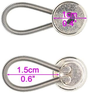 Extensores de colar de metal Dohope, botão de mola de 3/8 ”para homens camisas de vestido se