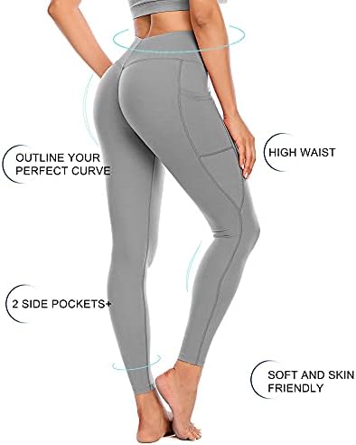 Miss Adola Yoga Pants com bolso para mulheres, V Cross cinto levantando o treino de controle de barriga de ioga