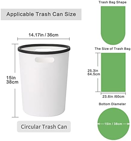 Saco de lixo toplive, 8 galões 60 contagem de lixo saco de lixo compostível biodegradável Sacos de lixo de espessura