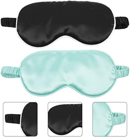 Máscaras de dormir 2pcs dsilk máscaras de olho de olhos vendados com tira elástica tampa macia de