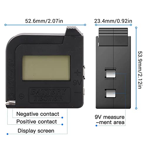 Testador de bateria, testador de bateria ABS detecção precisa exibir LCD Fácil transportar ampla resistência