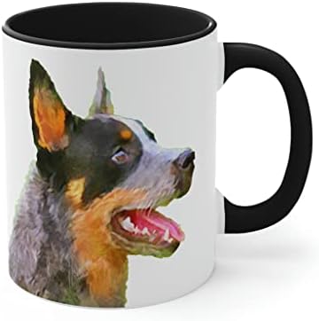 Blue Heeler - Caneca de Café de Accents de Cão Australiano de Gado 'Percy', 11 onças