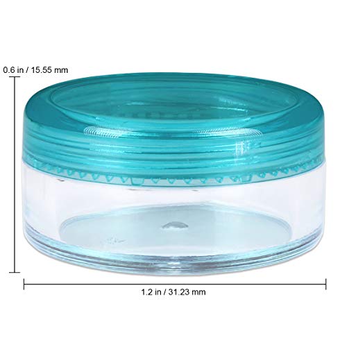 Beauticom® 10 peças 5g/5ml Jarros de contêineres transparentes vazios com tampas multicoloridas para creme,