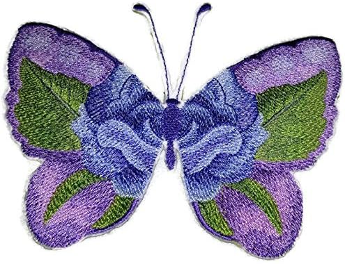 Flores de cor de água personalizados e exclusivos e borboletas [Borboleta de rosa azul aquarela] Ferro