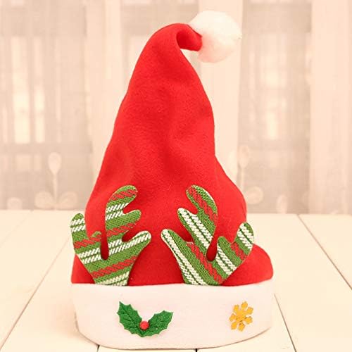 NUOBESTY SANTA SANTA FEENIA HAT 2PCS CHATOS DE PANTA CHAPOS PLUSH Caps de Natal Holiday Holiday Headwear