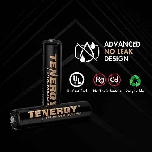 TENERGY Premium Pro recarregável baterias AAA, bateria de 1100mAh NIMH AAA de alta capacidade, baterias