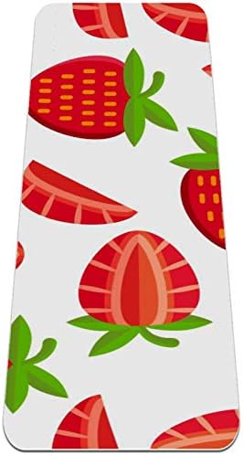 Siebzeh Strawberries Padrão Premium Premium grosso de ioga MAT ECO AMICIONAL DE RORBO