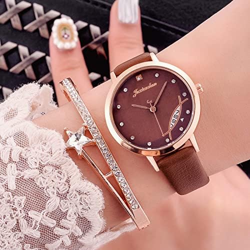 Relógios femininos de LCZIWo elegantes diamantes diamantes de três mãos relógios de aço inoxidável de
