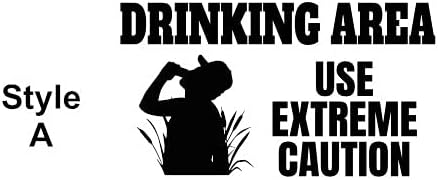 Área de bebida - Use Extreme Cuidado Decalque por Verifique o design personalizado