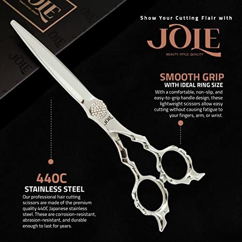 Jole Professional Hair Cutting Scissors - Robusta e precisa tesoura de cabelo em aço inoxidável japonês