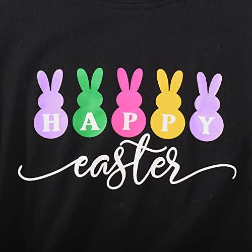 Camisas de Páscoa Feliz de Giglittr para mulheres Família de Bunny Roupas Combinando Crianças Crianças