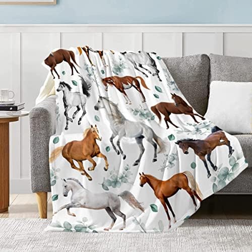 Cobertor de cavalo, presentes de cavalo para meninas arremessos de cobertor, cobertor de flanela