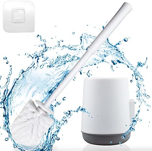 Escova de vaso sanitário vmvn, escova de vaso sanitário e suporte para banheiro, pincelas de cerdas