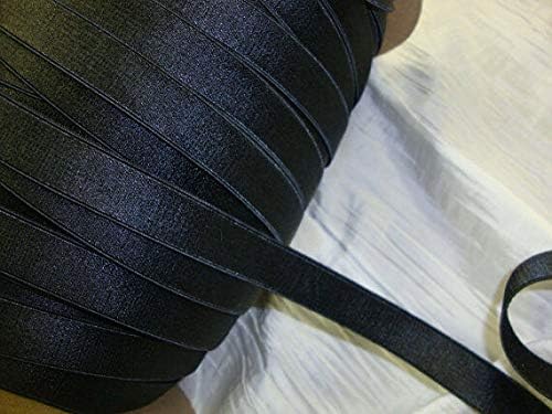 Joelle Store 3 jardas 5/8 polegadas Banda de elástico preta, guarnição de lingerie tanga de sutiã