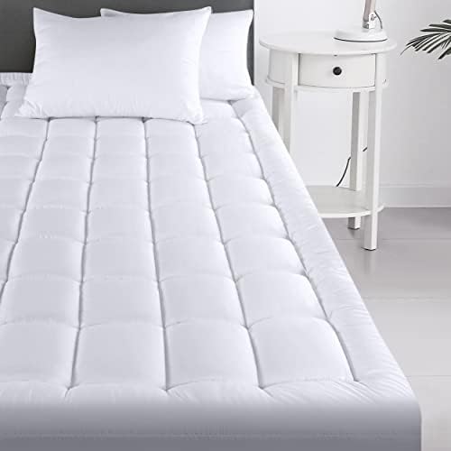 Utopia Bedding Quilted Casado Casto Premium Pad Tomeira Twin - Topper de colchão de travesseiro -