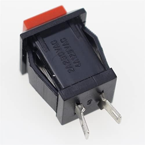 Interruptor de balancim 6pcs On-off Momentário/trava o quadro quadrado no interruptor 2A 250V/4A 125V CA Electric