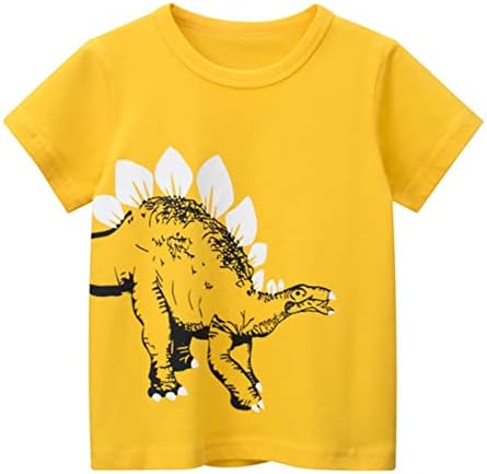 Uma camisa para meninos crianças crianças meninos meninas garotas dinossauros curtos de manga curta