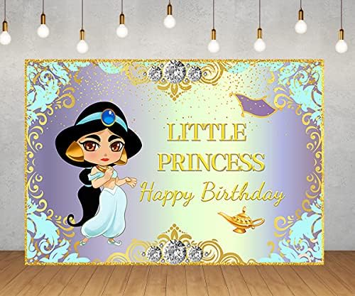 Baby Jasmine Princess Beddrop para decorações de festas de aniversário Aladdin Banner para suprimentos