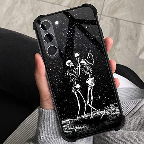DJSOK Case compatível com o padrão de dançarino de esqueleto do crânio Samsung Galaxy S23 para menino