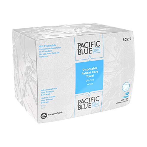 Pacific Blue Select, A400 Dispitável Cuidado com o paciente por GP Pro, 80535, 1/4 vezes, branco, 50 toalhas