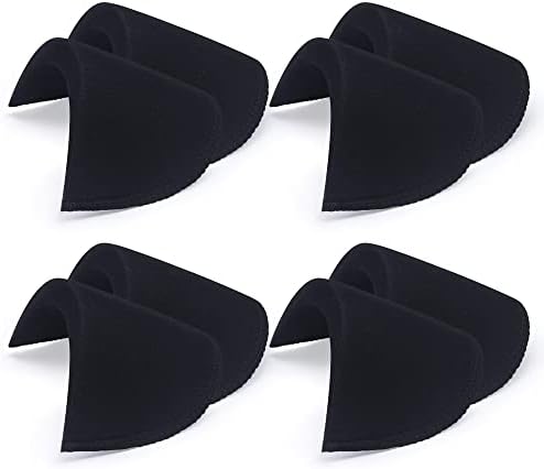 4 pares pretos brancos cobertos ombreistas de costura para costura para roupas de espuma de traje de traje de