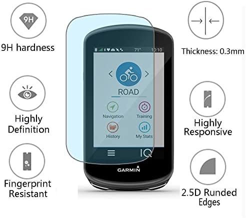 Protetor de tela Shuaxi para Garmin Edge 1030/1030 Plus GPS e capa de caixa de silicone, filme de vidro