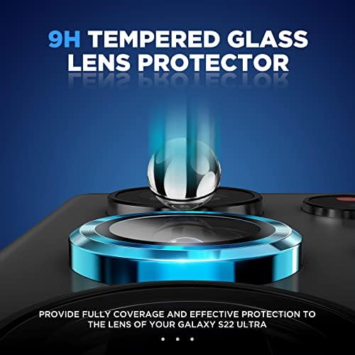 [3+2 PCs] Doxlion para o protetor de lente da câmera Ultra Samsung Galaxy 3D S22, Atualizado 9H de vidro temperado