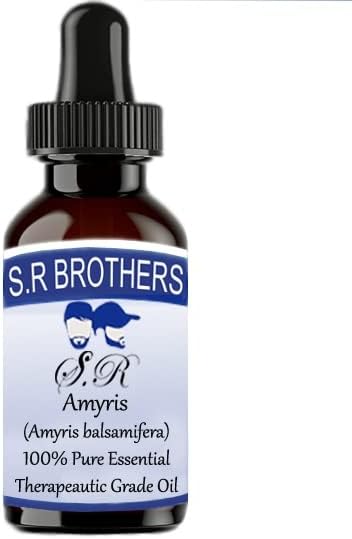 S.R Brothers Amyris Pure e Natural Teleapeautic Indical Ishelply Oil com conta -gotas 100ml