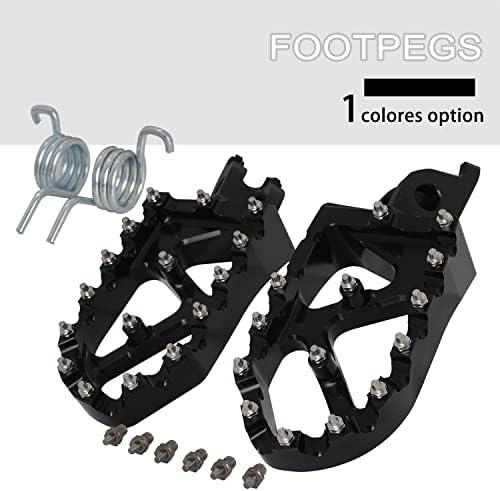 JFG RACING Dirt Bike Foot Pegs,Dirtbike Widen Footpegs Pedals Rests CNC for CR125/250 02-07/CRF150R