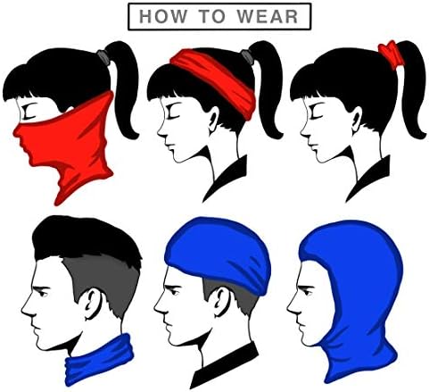 Vczuiuc headwear bandana cabeça embrulhar face lenço máscara de pescoço balaclava para esportes