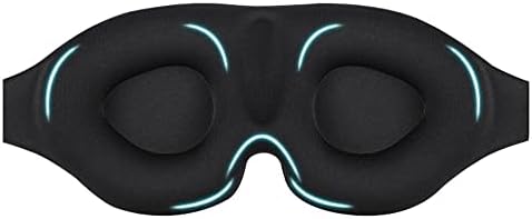 3D tridimensional máscara para os olhos da máscara para o sono espuma preto máscara de olho respirável proteger