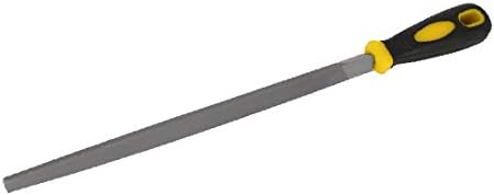 X-Dree 10 Mança de plástico de corte médio Ferramenta manual Faixa de triângulo de aço de alto carbono (10 ''