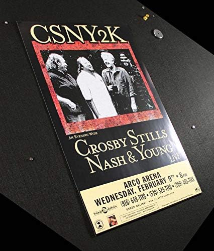 Crosby Stills Nash & Young Poster Arco Arena Sacramento 2000 NM original